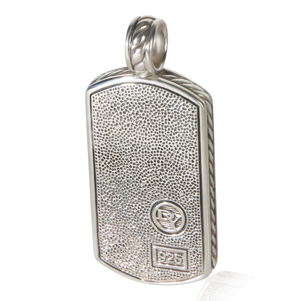 David Yurman Sterling Silver Tag Pendant